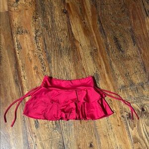 SHEIN Red Mini Skirt Ruched Tie Front